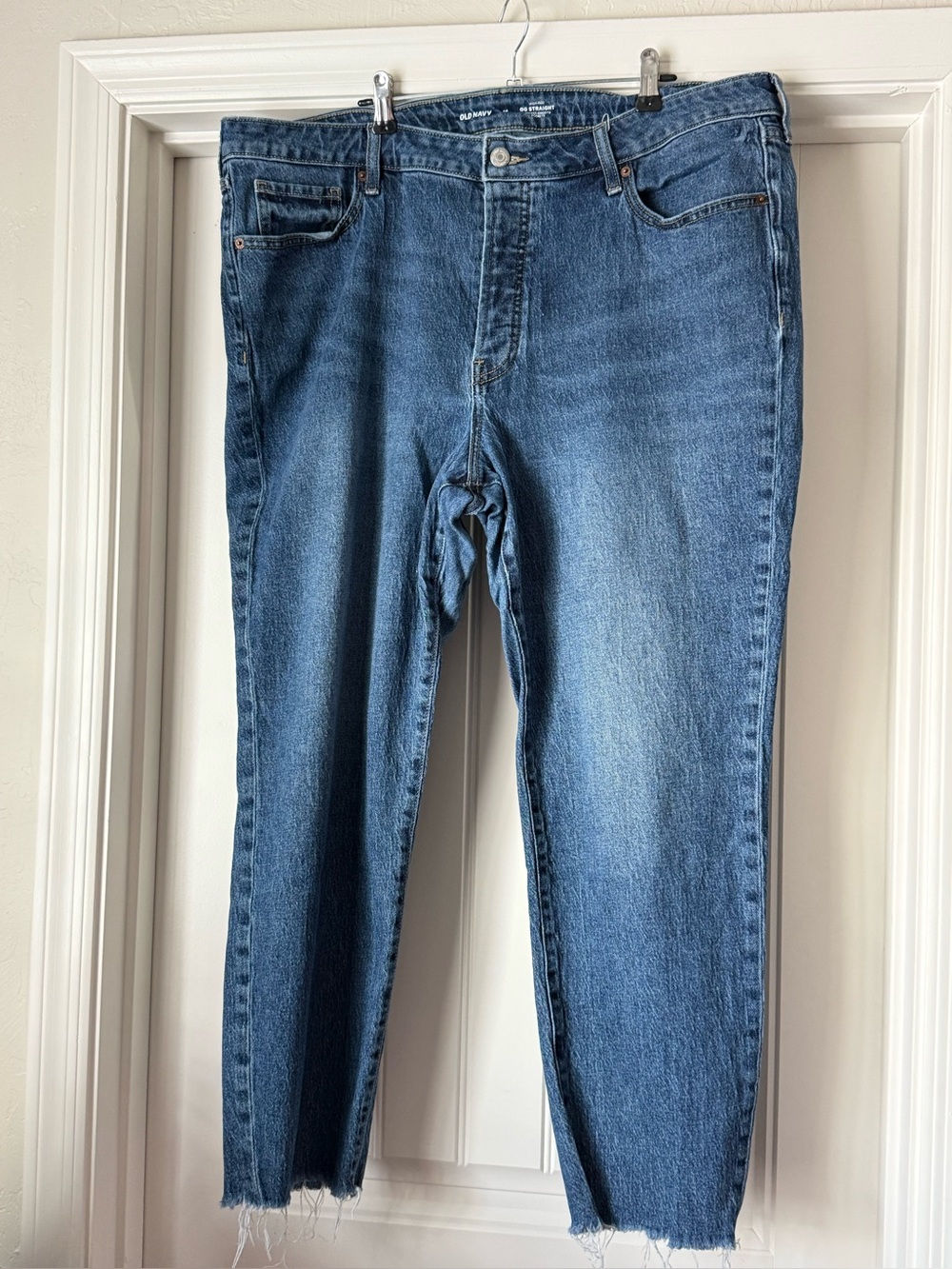 Old Navy High-Rise OG Straight Raw Hem Jeans - Size 18